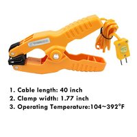 Termometer Penjepit Suhu Digital Plastik Tipe-K dari Pabrik, Pengukur Termometer Penjepit AC, OEM/ODM