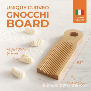 Planche à pâtes italienne en bois massif, outil de découpe de pâte pour la fabrication de pâtes maison, cuisine DIY - Product Image 4