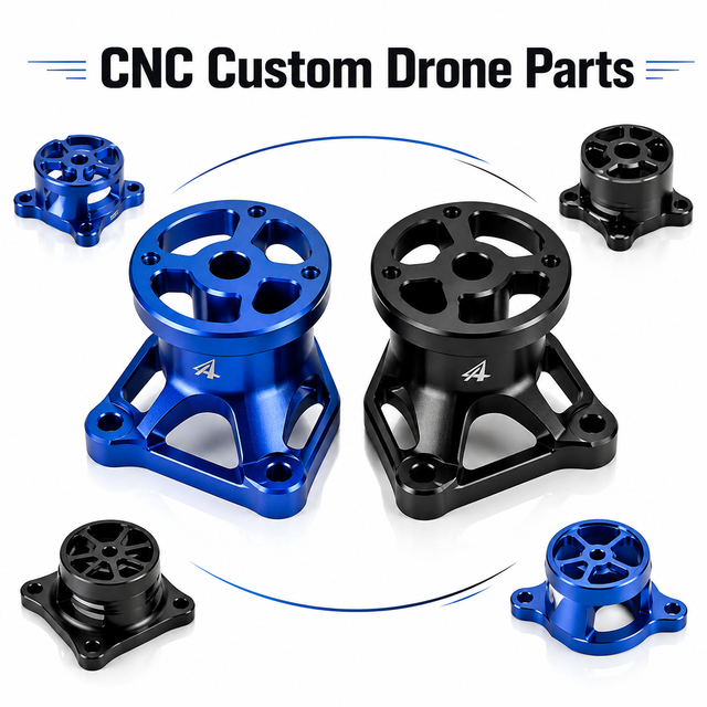 Professional CNC Machining Service with Wire EDM for FPV Drone Frame Parts and Custom Color Motor Mounts (Stainless Steel)