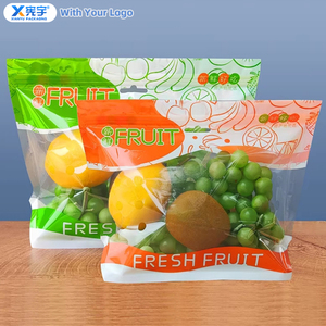 Bolsa de Plástico Transparente PE <span class=keywords><strong>con</strong></span> Cierre Hermético y Orificios de Ventilación, Personalizable <span class=keywords><strong>con</strong></span> Logotipo, para Alimentos, Frutas, Verduras, Uvas, Manzanas, Limones - Product Image 2