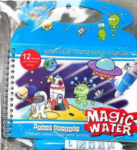 Livre d'images Magic Doodle Water pour enfants livre de dessin de jouets à spirale impression offset papier d'art livre d'eau magique - Product Image 5