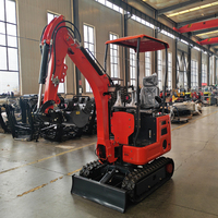 En stock Mini-excavatrice 1 tonne sur chenilles tout-terrain, moteur Euro 5, hydraulique, à queue zéro, micro-pelle pour usage agricole