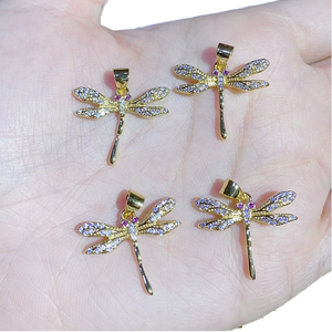<span class=keywords><strong>Ciondolo</strong></span> CZ8159 con Micro Pavé di Zirconi, Accessorio per Collana a Forma di <span class=keywords><strong>Libellula</strong></span>, Pendente Mosquito Hawk - Product Image 4