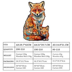 Câu Đố ghép hình động vật độc đáo Câu Đố gỗ <span class=keywords><strong>2D</strong></span>, đồ chơi bằng gỗ giáo dục tốt nhất cho người lớn và trẻ em học trò chơi - Product Image 4