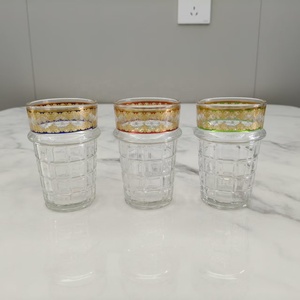 Juego de 6 Tazas de Té Marroquíes de Vidrio con Calcomanías Coloridas, Estilo Bohemio y Turco, para Café en Casa - Product Image 2