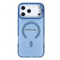 Étui de téléphone magnétique de luxe en TPU+PC avec paillettes, support d'appareil photo antichoc et anneau magnétique