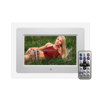 Pro bingkai foto Digital 7 ", bingkai foto elektronik akrilik tampilan HD 1080P video musik USB kartu SD kendali jarak jauh di meja