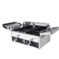 Mesin Penggoreng Donat Ayam Komersial Baru, Elektrik, Produktivitas Tinggi, Penggoreng Minyak Dalam dengan Kontrol Suhu dan Timer