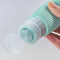Bouteilles de voyage anti-fuite rechargeables, contenants souples à large ouverture de 30 mm pour shampoing, lotion, gel douche, crème pour les mains