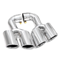 Pour Touareg V6 V8 W12 2004-2018, embouts d'échappement quadruples ronds, silencieux, tuyau d'échappement en acier inoxydable 304, nouveau style carré rond