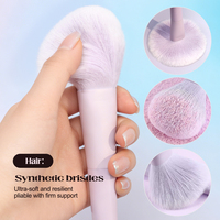 Nouvelle conception, ensemble complet de 10 pinceaux de maquillage de luxe en fibres synthétiques vegan, avec logo personnalisé, pour le visage, les yeux et l'application de correcteur