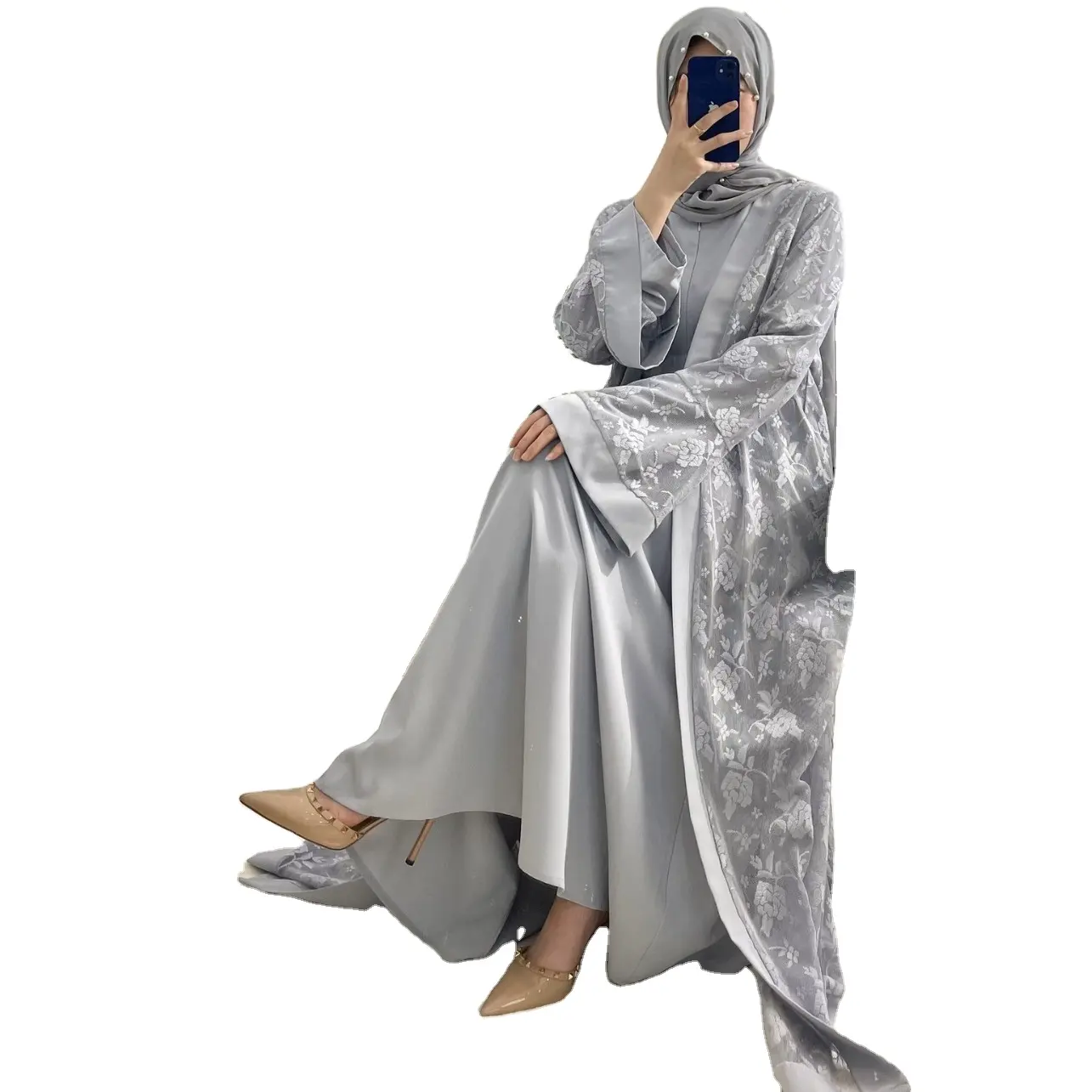 אופנה נשים מוסלמיות אסלאמית שמלה מסורתית בסגנון חדש שמלה ערבית קפטן עבאיה בורקה