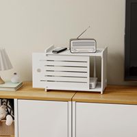 Caja de Almacenamiento de Madera para Router WiFi, Estante Ocultador Decorativo para Proyector, Soporte para Cable de Encimera