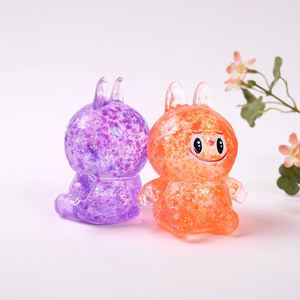 NOUVEAU Jouet Balle à Presser Lapin à Paillettes en Maltose - Jouet Sensoriel Extensible Doux Anti-Stress pour Enfants et Adultes, Idéal pour Cadeau Promotionnel, Vente en Gros, ASMR - Product Image 4