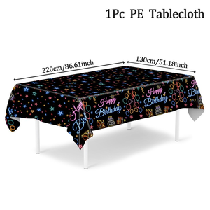 <span class=keywords><strong>Nappe</strong></span> jetable en plastique PE imperméable <span class=keywords><strong>et</strong></span> anti-taches pour fête d'anniversaire, <span class=keywords><strong>or</strong></span> <span class=keywords><strong>et</strong></span> <span class=keywords><strong>noir</strong></span>, décoration de table pour adultes - Product Image 5