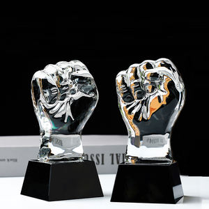 All'ingrosso K9 personalizzabile cristallo premi 3D Logo pugno trofeo come centrotavola altri oggetti di cristallo - Product Image 4