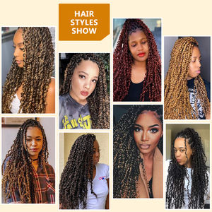 Cheveux <span class=keywords><strong>Passion</strong></span> <span class=keywords><strong>Twist</strong></span> à la vente, 18 pouces, vague d'eau, <span class=keywords><strong>Passion</strong></span> Twists, cheveux synthétiques, tresses, <span class=keywords><strong>crochet</strong></span> <span class=keywords><strong>Passion</strong></span> <span class=keywords><strong>Twist</strong></span> - Product Image 6