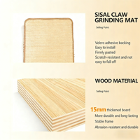 Rascador para Gatos Vertical en Forma de L Grande y Cama para Gatos Todo en Uno, Plegable, Resistente al Desgaste, Tabla de Sisal Antideslizante para Gatos