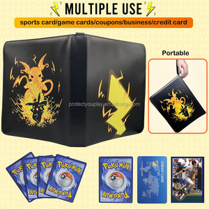 Reliure pour cartes à collectionner en cuir PU à 9 pochettes avec impression personnalisée, album pour cartes de collection TCG à double face de <span class=keywords><strong>50</strong></span> pages avec 900 pochettes - Product Image 3