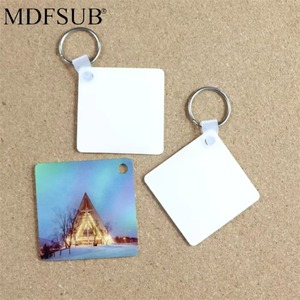 Portachiavi Quadrato in Plastica FRP 50x50mm Personalizzabile con Logo, Bifacciale, Flessibile, Creativo, per Sublimazione - Product Image 5