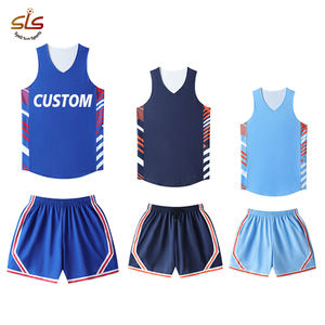 Conjunto de Camiseta de Basquete Masculina com Logo Impresso 100% Poliéster Uniforme Respirável de Basquete Roupas Esportivas Camiseta Reversível - Product Image 4