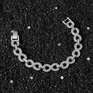 2026 Hot Selling Personalization Simple Design Alloy <b>Infinity</b> Symbol Chain <b>Bracelet</b> Hiphop Style Men's <b>Bracelets</b> Fashion Jewelry - Product Image 2