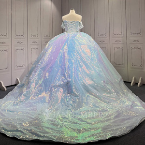 ชุดเดรสงาน Quinceanera รุ่น Lsmu175 ประดับประกายวิบวับ ชุดเดรสวันเกิดอายุ 15 ปี แฟชั่นงาน Quinceanera ชุดราตรีงาน Sweet 16 สไตล์เจ้าหญิง Jancember - Product Image 4