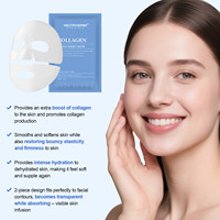 Masque d'hydratation facial 2 pièces apaisant au collagène de marque privée OEM avec logo