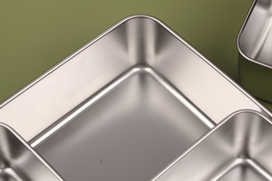 <span class=keywords><strong>Plateau</strong></span> multifonctionnel en acier inoxydable de qualité alimentaire à six compartiments, boîte de rangement métallique compartimentée, séparateur de <span class=keywords><strong>repas</strong></span> en acier inoxydable - Product Image 2