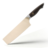 Couteau à légumes de style japonais en acier à haute teneur en carbone Nakiri PVC 5Cr15mov, lame sans effort