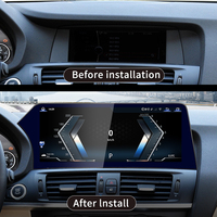 STWEI Android 15 Écran anti-reflet lumière bleue avec caméra de recul pour tableau de bord BMW X3 F25/X4 F26, CarPlay sans fil et Android Auto