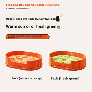 Premium Polyester Felt <b>Cat</b> Cave – Scratch Resistant Foldable Enclosed <b>Cat</b> Bed <b>for</b> Kittens & Large <b>Cats</b> - Product Image 2