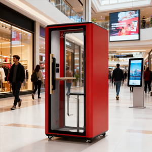 Cabine de karaoké portable moderne, petit studio d'enregistrement, cabine individuelle agrandie, bien ventilée, bureau mobile, cabine téléphonique, centre commercial - Product Image 5