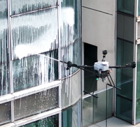 Dron de Limpieza de Alta Presión D15R, Drones para Limpieza de Edificios, Dron Comercial para Limpieza de Paneles Solares y Ventanas