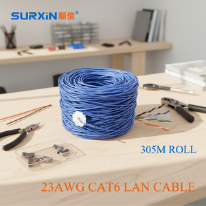 Cable UTP CAT6 de Cobre Puro 23AWG, Caja de 305m, Cubierta LSZH, CMP CMR, Cable de Red LAN para Centro de Datos Estructurado - Product Image 5