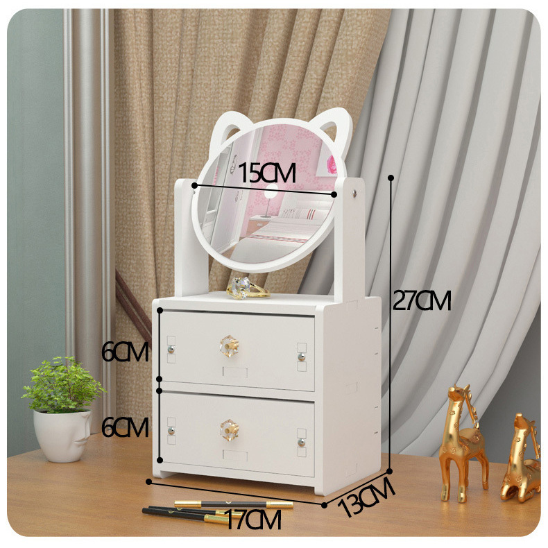 Double drawer (round mirror)