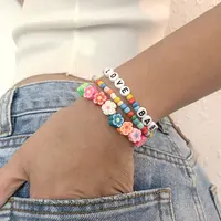 Conjunto de pulseira colorida boho, atacado, pulseiras com contas de arroz, moda feminina, pulseiras com miçangas, braceletes para mulheres