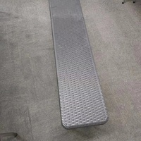 Banc pliable en plastique HDPE pour l'extérieur avec design en rotin noir Banc pliant en plastique