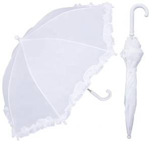 <span class=keywords><strong>17</strong></span> "Poignée en plastique Promotion Enfant Belle Petite Dentelle À Volants Poignée De Bord avec Sifflet Déco Enfants Parapluie - Product Image 5