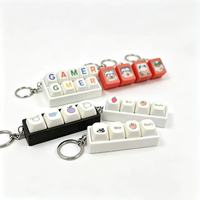 Custom Acrylic Keyboard Keycap Keychain with UV Printing Stress Relief Switches Fidget Clicker