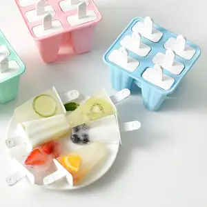 Cổ Popsicle khuôn 6 lưới/10 lưới/12 lưới <span class=keywords><strong>Silicone</strong></span> Kem khuôn BPA miễn phí Popsicle khuôn tái sử dụng dễ dàng phát hành <span class=keywords><strong>Ice</strong></span> Pop làm cho - Product Image 4