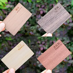 Gravé au laser Qr Code personnalisé Nfc carte de visite intégrée Nfc carte de visite Rfid Nfc carte en bois