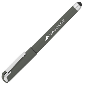 Bolígrafo de Gel con Logotipo Personalizado Cali, Tacto Suave, Retráctil, Empuñadura de Goma, Punta Mediana, Tinta Negra, Impresión en Pantalla, Promocional, Venta al Por Mayor - Product Image 3