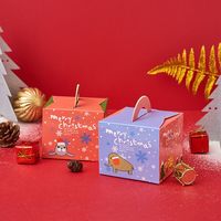 Bianco Scatola di Cartone Di Buon Natale per Apple Regalo di Imballaggio Scatola di Imballaggio Scatola Pieghevole
