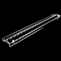 Supports de 19 et 20 pouces avec poussoir ondulé, luxe, règle de mahjong en acrylique transparente de 6 mm