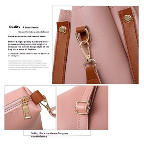 Bolso <span class=keywords><strong>de</strong></span> mano <span class=keywords><strong>de</strong></span> cuatro <span class=keywords><strong>piezas</strong></span> <span class=keywords><strong>de</strong></span> moda Coreana <span class=keywords><strong>de</strong></span> lujo para mujer <span class=keywords><strong>de</strong></span> diseñador al por mayor, bolso <span class=keywords><strong>de</strong></span> hombro <span class=keywords><strong>de</strong></span> cuero PVC elegante nacional para madre e hijo - Product Image 5