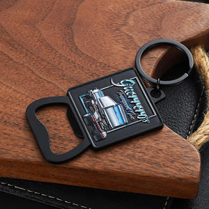 Nuevo llavero de abrebotellas de sublimación 3D personalizado, abridor de cerveza de coche mate negro, llaveros, regalo Vip promocional - Product Image 5