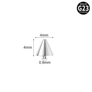 Clover mode perhiasan F136 G23 Titanium penggantian Rccessories berulir Spike untuk bibir kancing Labret anting perhiasan tindik - Product Image 6