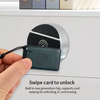 Cerradura de casillero de gimnasio sin llave, tecnología de deslizamiento RFID, gabinetes de almacenamiento de Fitness antirrobo con puerta de madera, tarjeta de memoria de aleación de Zinc
