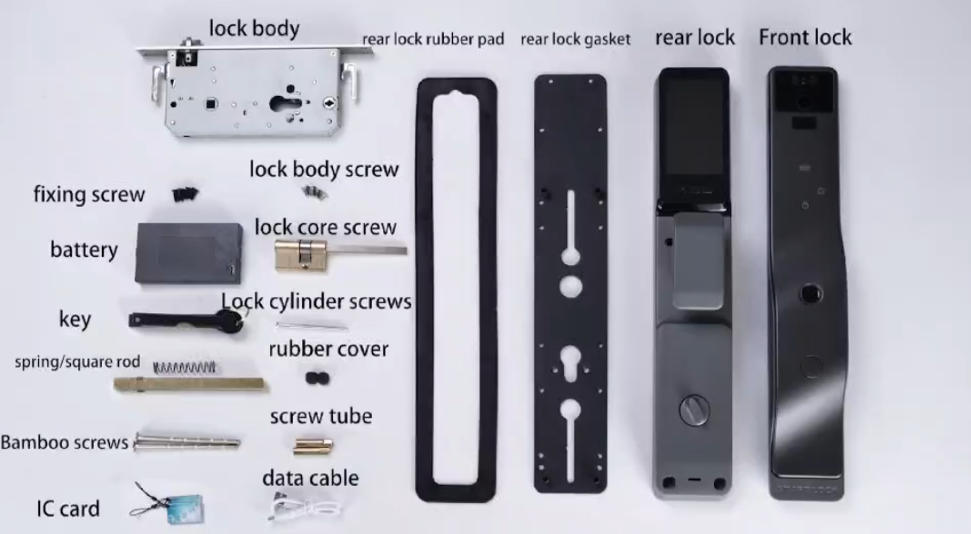 Fully Automatic Smart Door Lock 3D Facial Recognition Biometric Fingerprint HD Screen Camera Cloud Storage Wifi Tuya APP · image 6